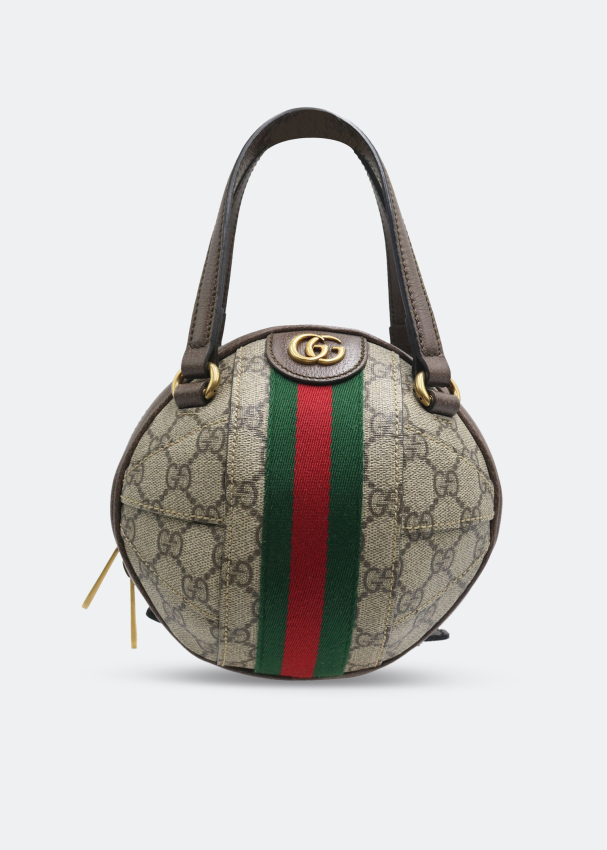 Gucci PreLoved Ophidia mini GG tophandle bowler bag for Women Beige