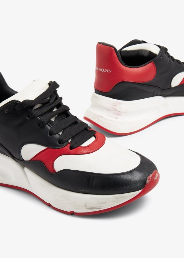 Red Alexander McQueen Oversized Runner Sneakers