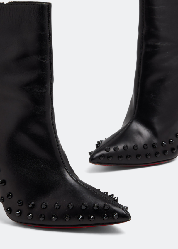 Louboutin black deals studded boots