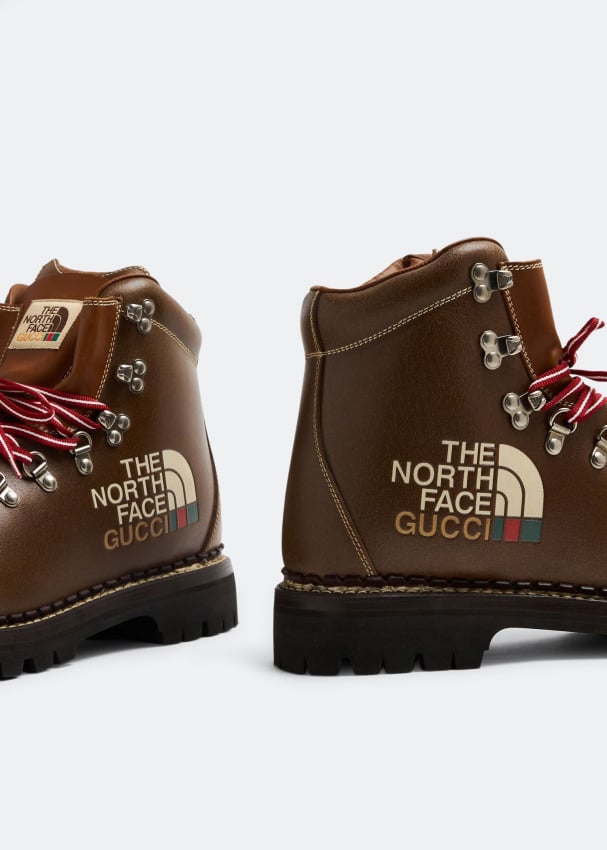 GUCCI X The North Face Canvas & Leather Boots