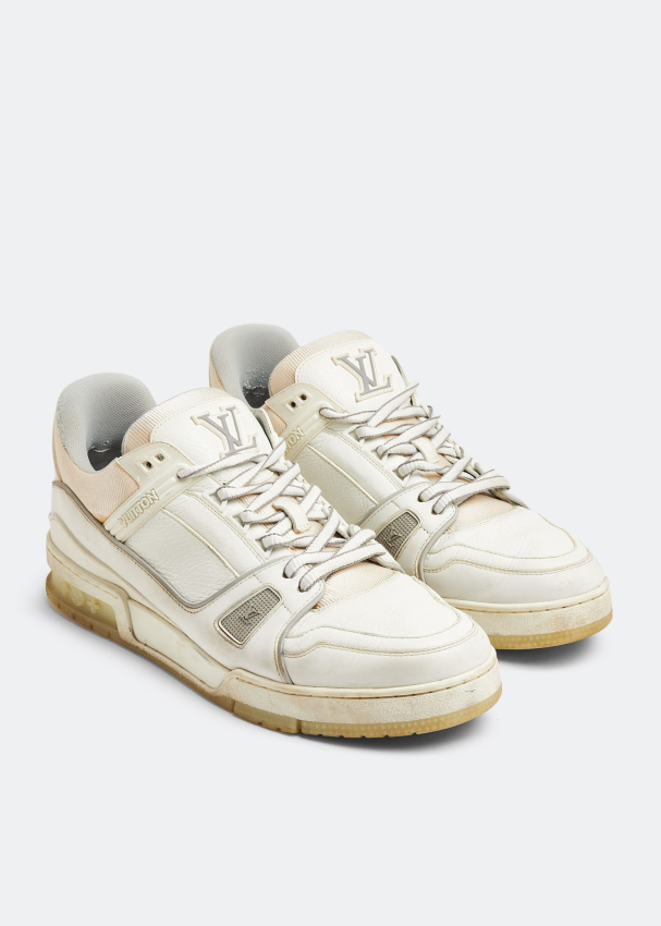 Louis Vuitton Pre-Loved LV Trainer sneakers for Men - White in KSA