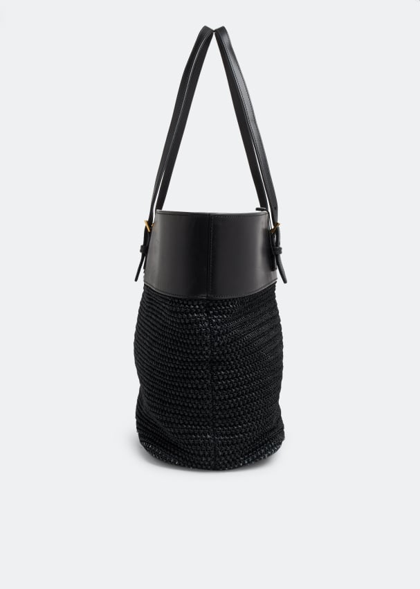 Pre-owned Saint Laurent Leather Tote Bag In Black