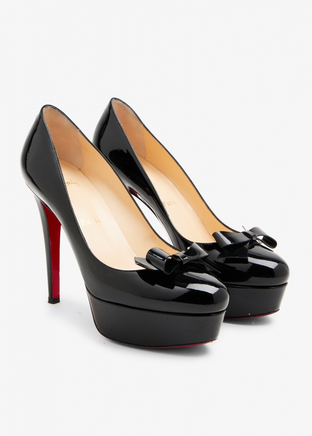 Black Jenlove Alta 120 leather platform pumps | Christian Louboutin |  MATCHES UK