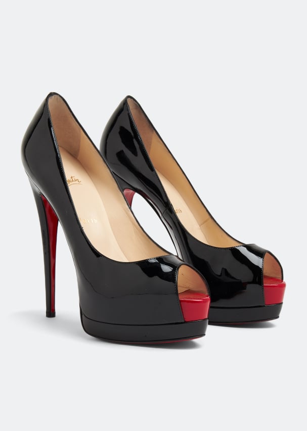 Christian Louboutin Black Leather Palais Royal Pumps Size 38.5 Christian  Louboutin