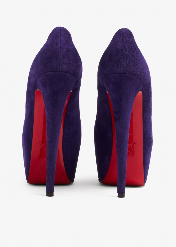 Purple red sales bottom heels
