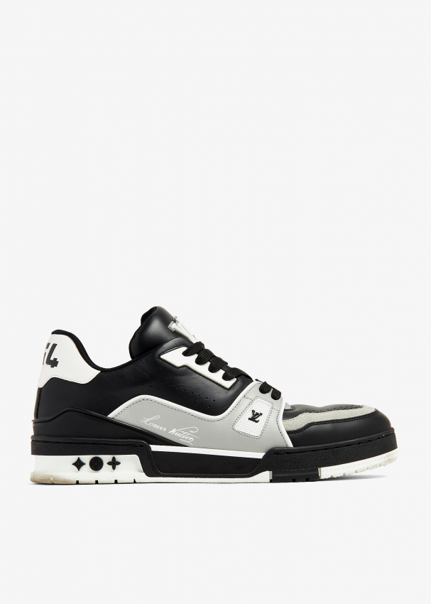 Pre-owned Louis Vuitton Lv Skate Sneaker Black Black White In