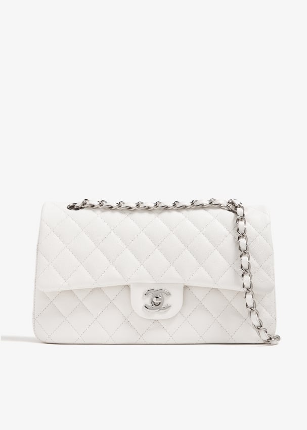 Chanel Pre-Loved Medium Classic Double Flap bag for Women - White in Oman