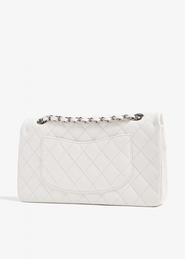 Chanel Pre-Loved Medium Classic Double Flap bag for Women - White in ...