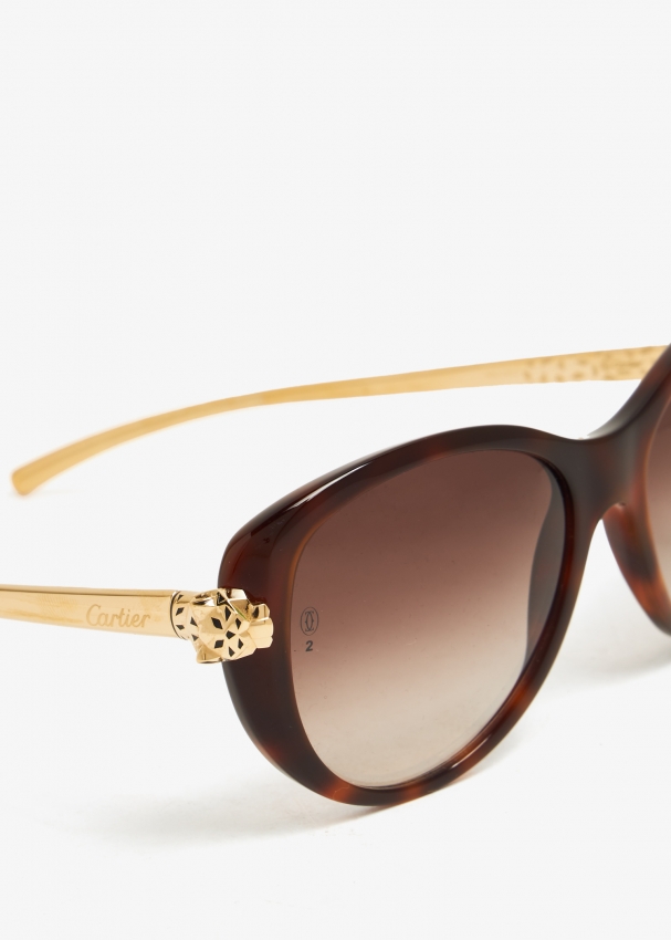 Cartier Pre Loved Panthere wild cat eye sunglasses for Women