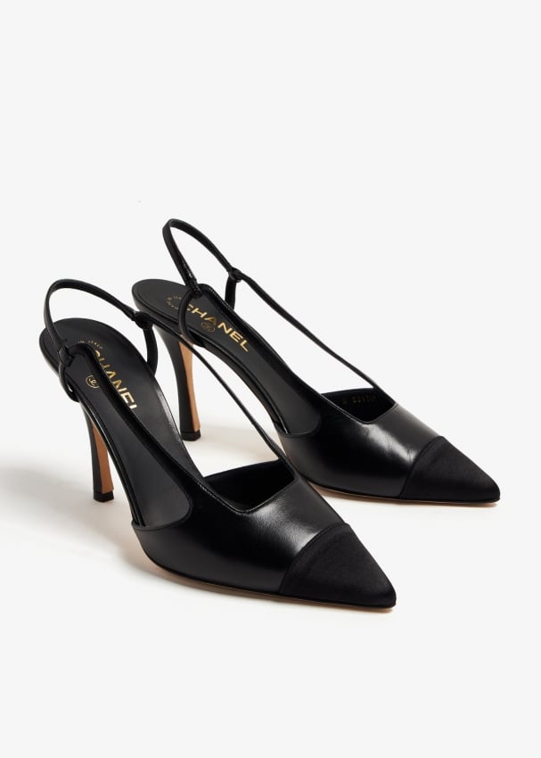 Chanel Pre-Loved Cap Toe slingback pumps for Women - Black in Kuwait