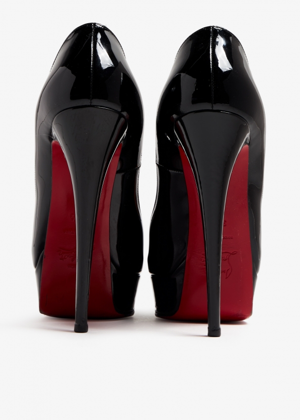 Christian louboutin lady peep patent red sole pump on sale