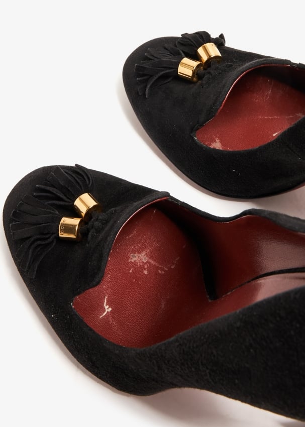 Gucci Pre Loved Mischa tassel moccasin pumps for Women Black in UAE Level Shoes