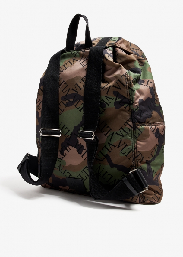 Valentino Garavani Pre-Loved Logo camouflage backpack for Men ...