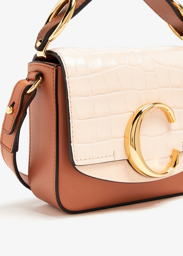 Chloe Pre Loved Mini C top handle bag for Women Brown in KSA Level Shoes
