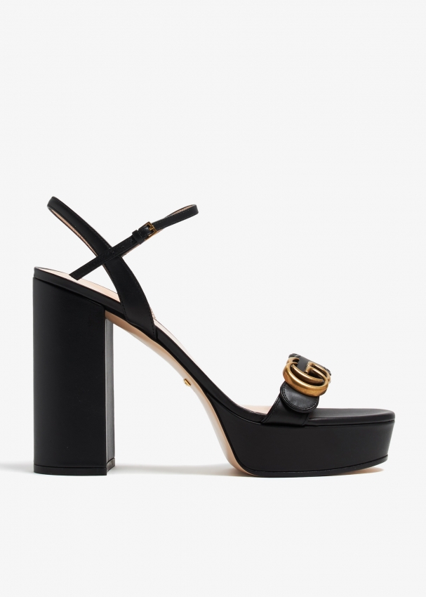 Gucci Pre Loved GG platform sandals for Women Black in KSA Level Shoes