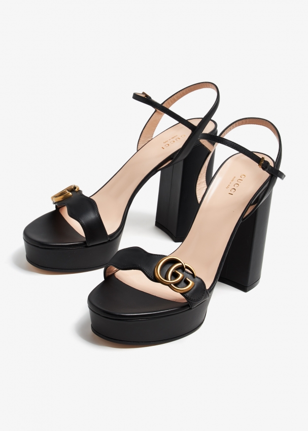 Gucci Pre Loved GG platform sandals for Women Black in KSA Level Shoes