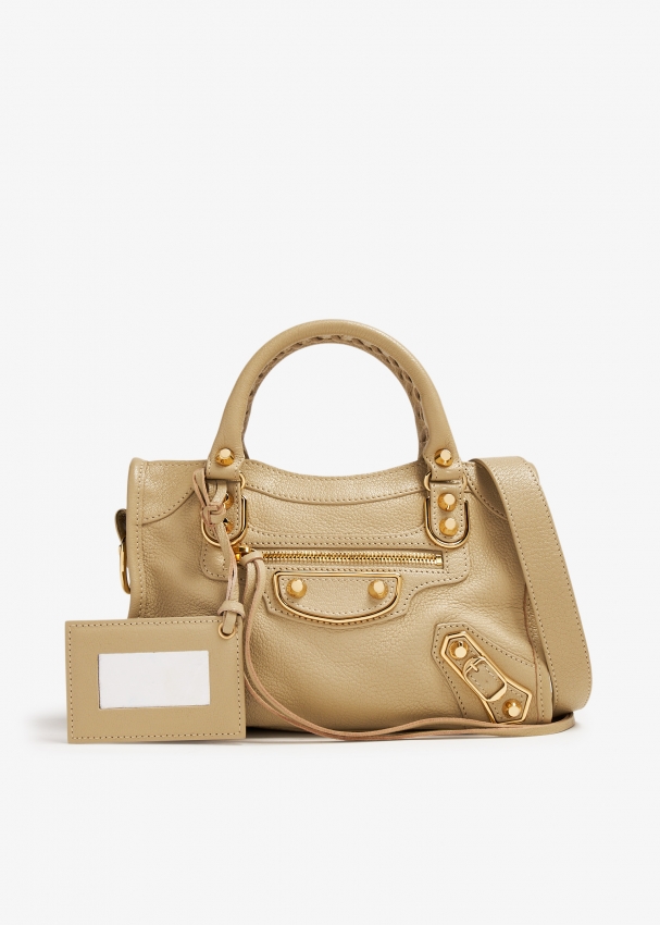 Balenciaga Mini Bag 22 Beige Calfskin Sliver Hardware main image 0
