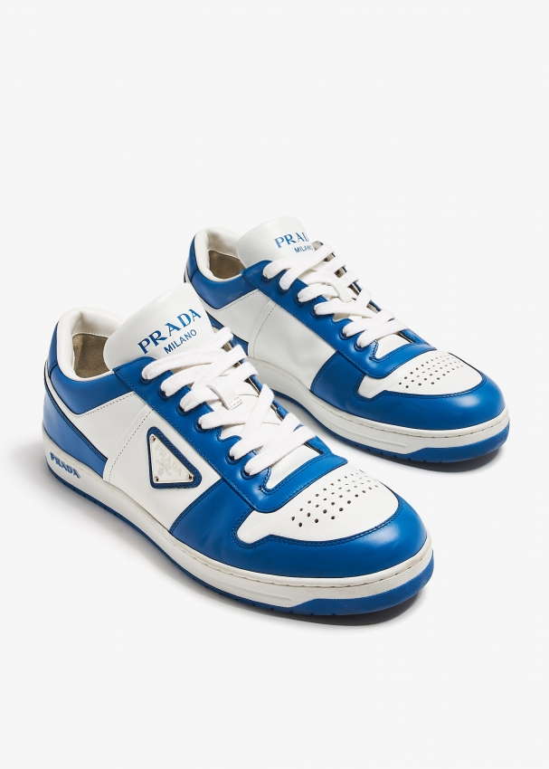 Mens blue prada sneakers deals