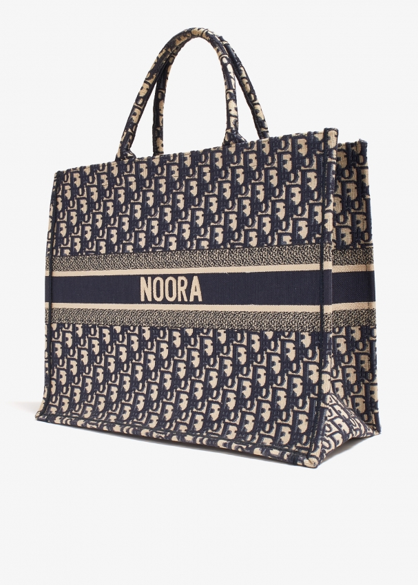 Dior Pre Loved Large Dior Book tote bag for Women Navy in UAE Level Shoes