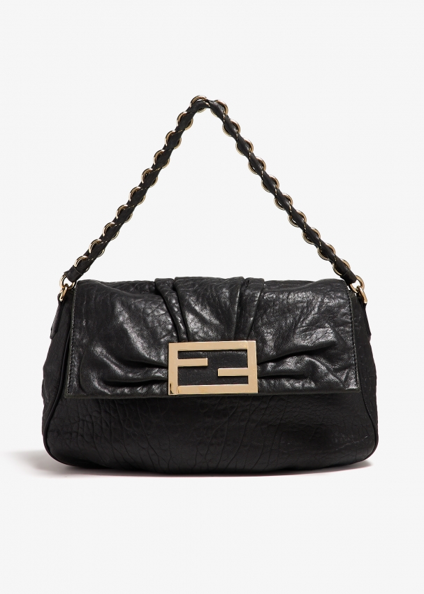 Fendi Pre Loved Mia flap shoulder bag for Women Black in UAE Level Shoes