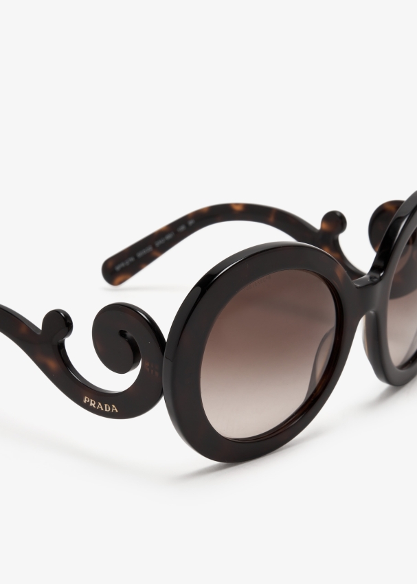 Prada Pre-Loved Oversized round baroque SPR08T sunglasses
