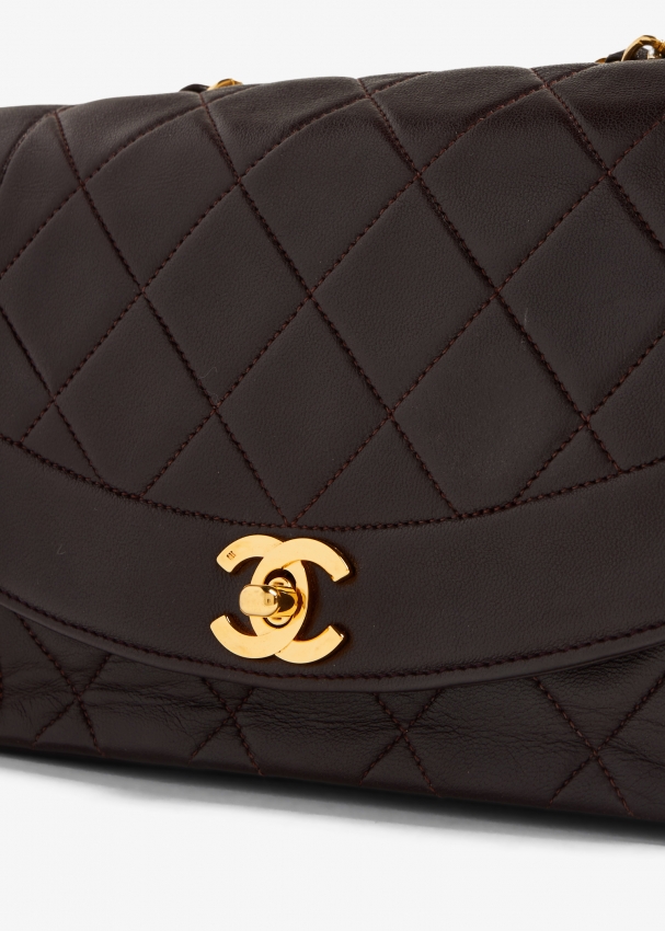 Chanel Pre-Loved Vintage Diana shoulder bag for Women - Brown in KSA