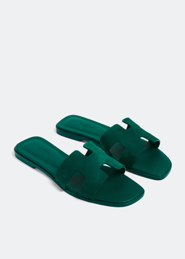 Hermès PreLoved Oran sandals for Women Green in UAE Level Shoes