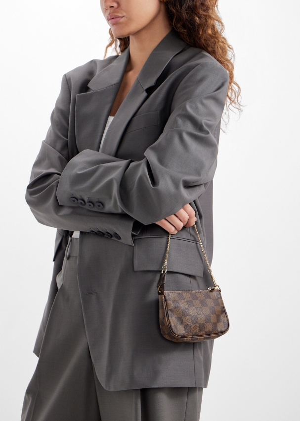 Monogram canvas canvas louis vuitton damier ebene mini pochette accessoires  store