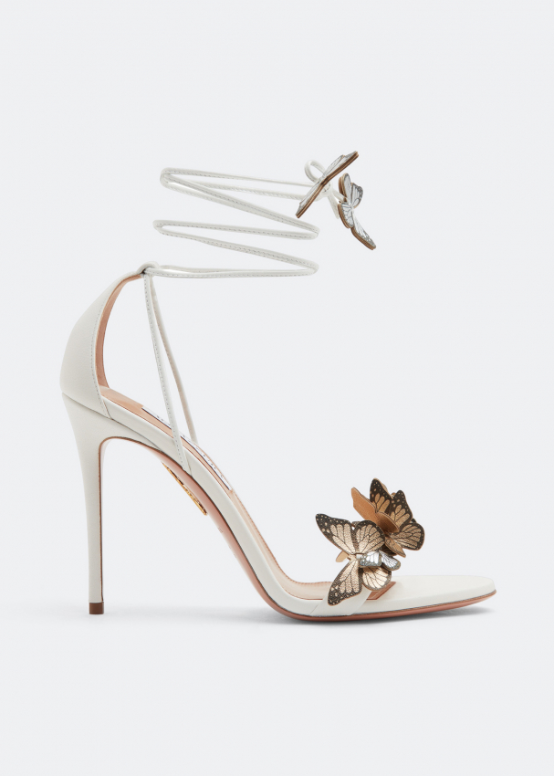 White hotsell butterfly heels