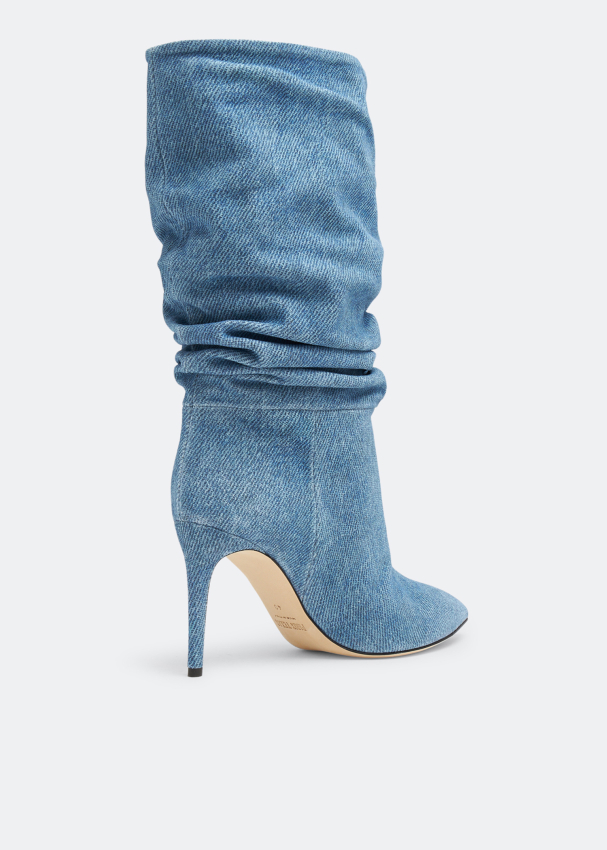 Blue suede slouch best sale boots