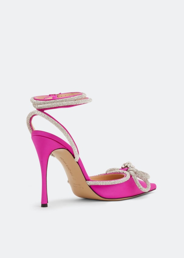 Mach & Mach Double bow satin pumps for Women - Pink in UAE | Level Shoes