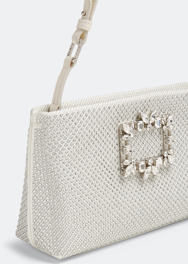 Roger Vivier RV Nightlily Crystal Mesh mini bag for Women - Silver in ...