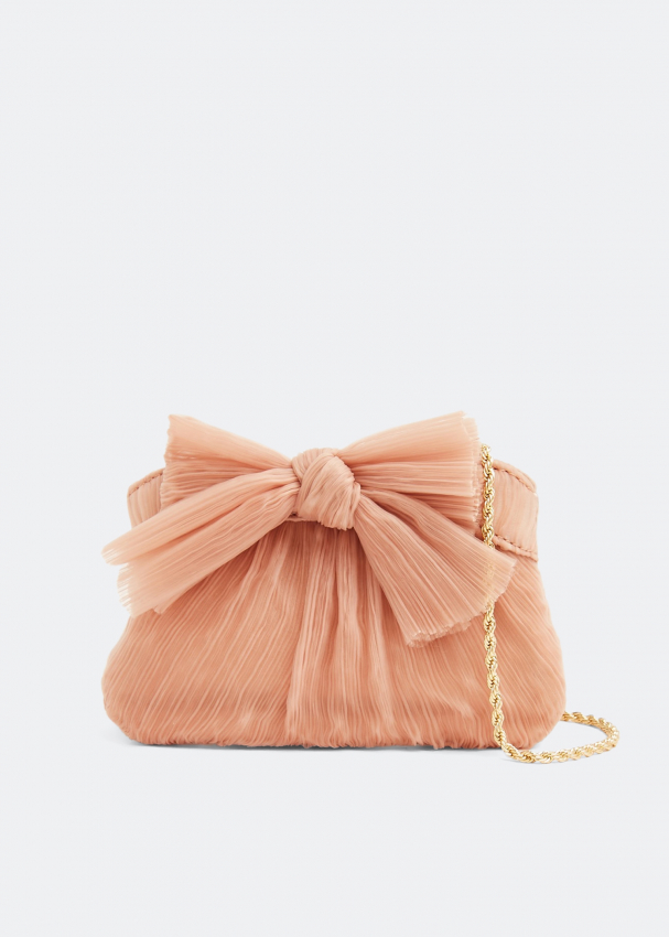 Pink bow clutch bag sale