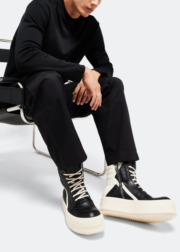 Rick Owens Mega Geobasket high top sneakers for Men Black in Kuwait Level Shoes