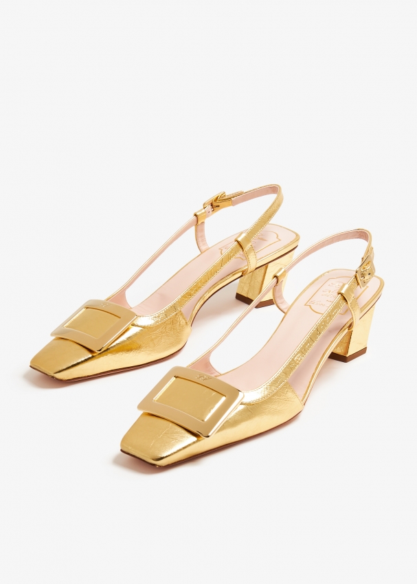 Roger Vivier Belle Vivier slingback pumps for Women Gold in KSA Level Shoes