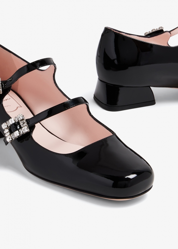 Roger Vivier Trés Vivier Strass buckle ballerinas for Women - Black in ...