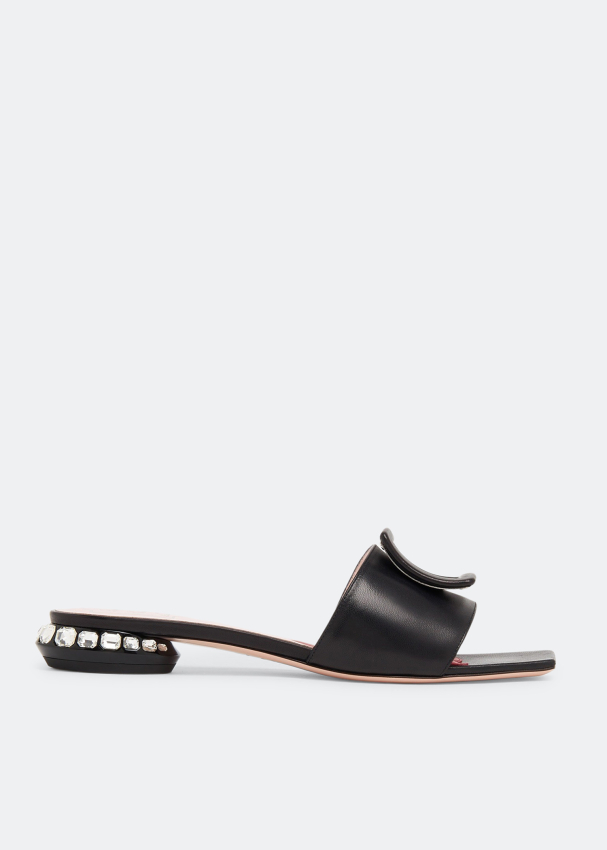 Black buckle mules deals