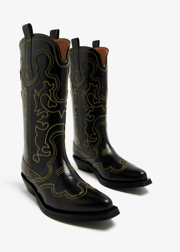 Ganni high texas boots new arrivals