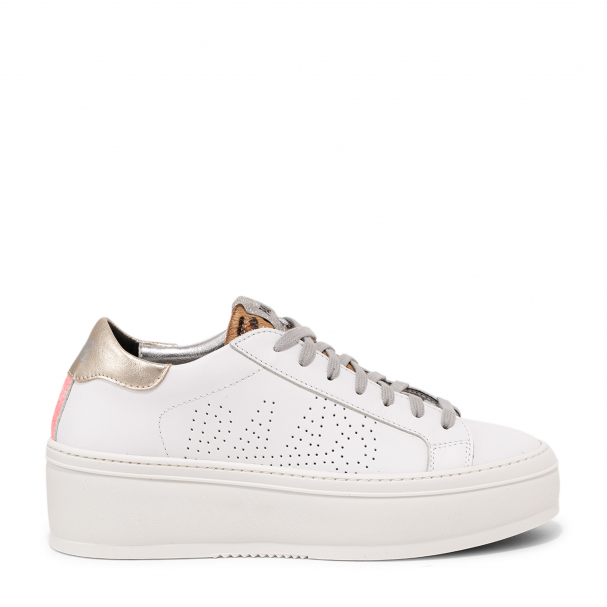 P448 Thea Leather Perforated Platform Sneakers | Dillard's