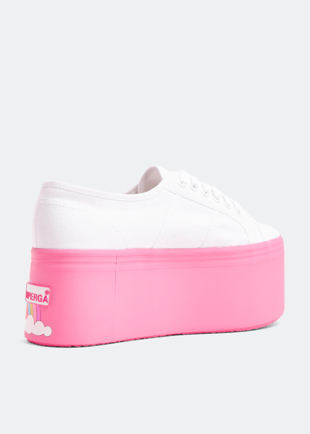 Buy YRU Y.R.U. Women's Synthetic Lala- Lace Up Perforated Y Flatform Platform  Sneaker 9 B(M) US White White Online at desertcartINDIA