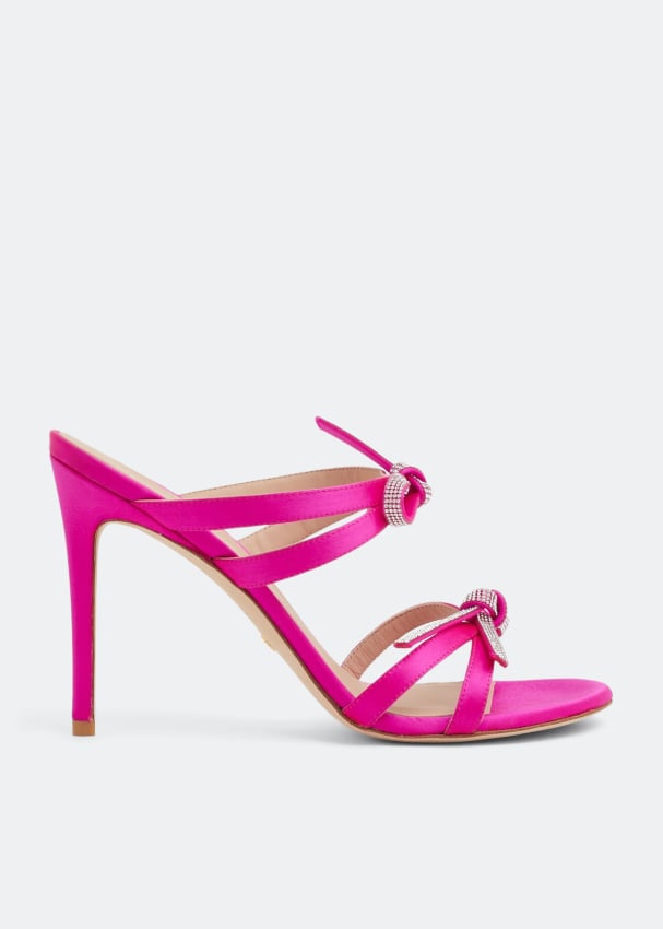 Stuart Weitzman SW Bow 100 slide sandals for Women Pink in KSA Level Shoes
