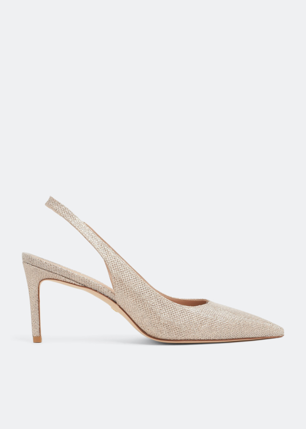 Stuart Weitzman Stuart 75 sling pumps for Women - Gold in UAE | Level Shoes