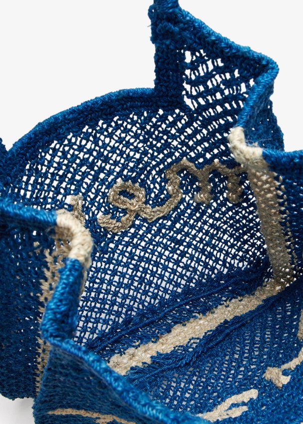 The Jacksons London MERCI Jute Bag Natural & Ocean