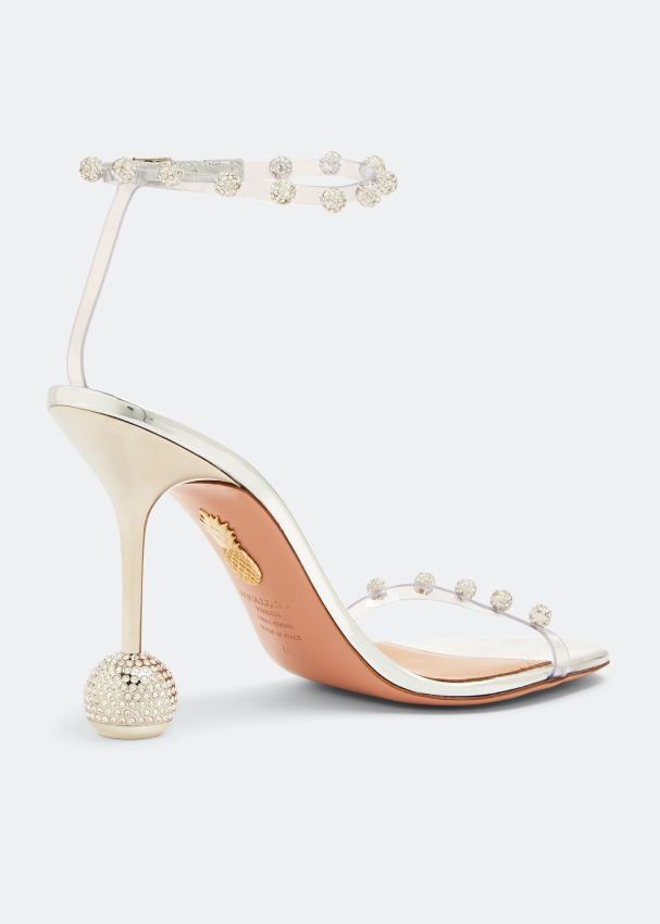 Aquazzura Secrets 95 sandals for Women Silver in KSA Level Shoes