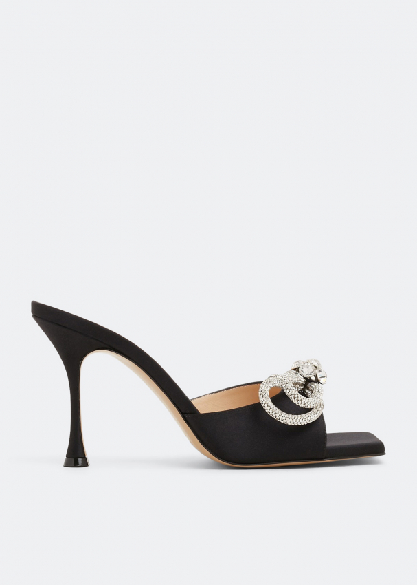 Mach Mach Double Bow mules for Women Black in UAE Level Shoes
