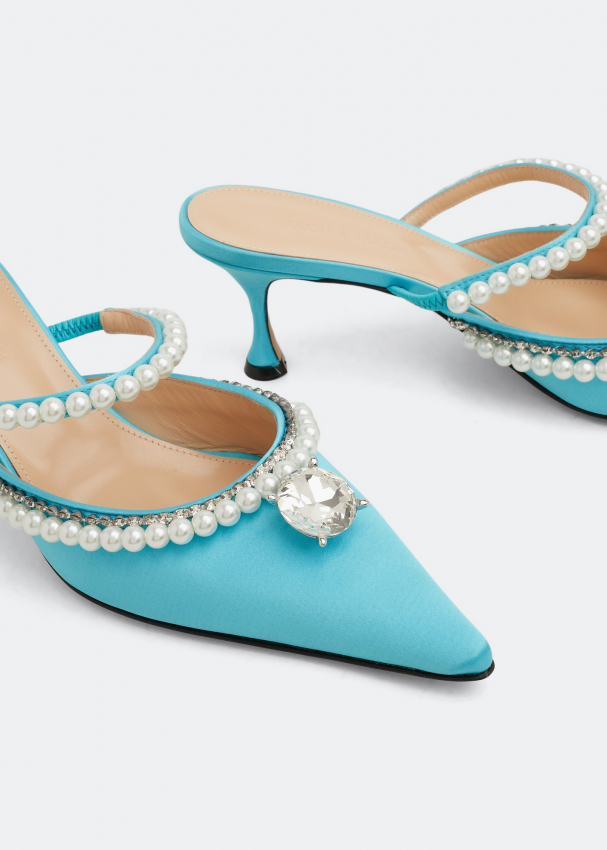 Mules with pearls clearance