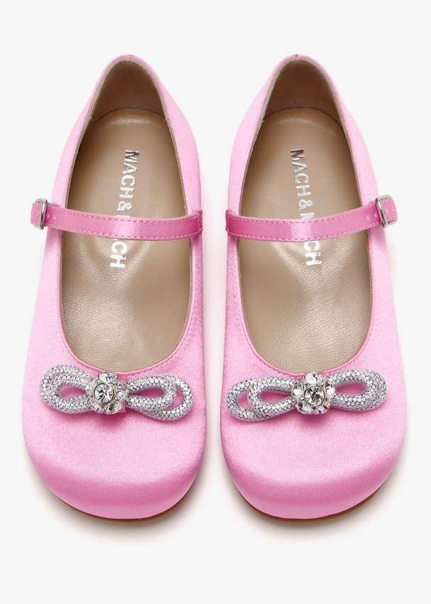 MACH & MACH Double bow ballerinas for Girl - Pink in UAE