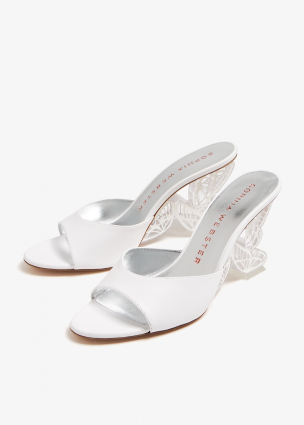 Sophia Webster Paloma Mid mules for Women White in Kuwait Level Shoes