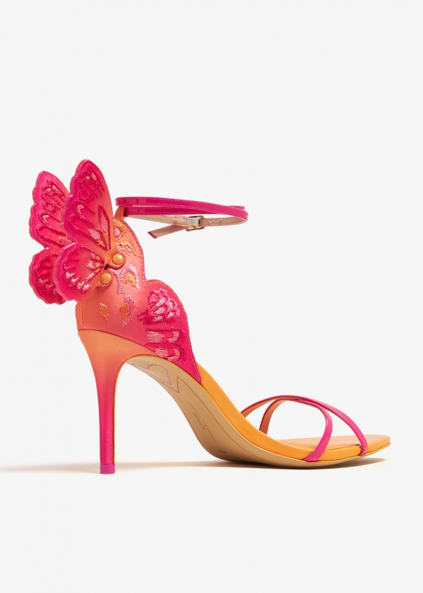 Sophia webster pink butterfly heels on sale