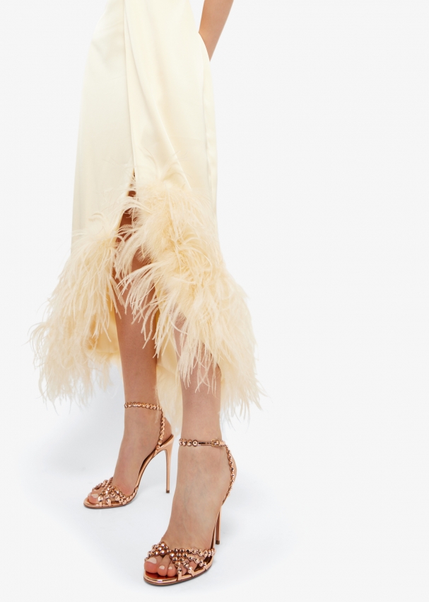 Aquazzura online feather heels
